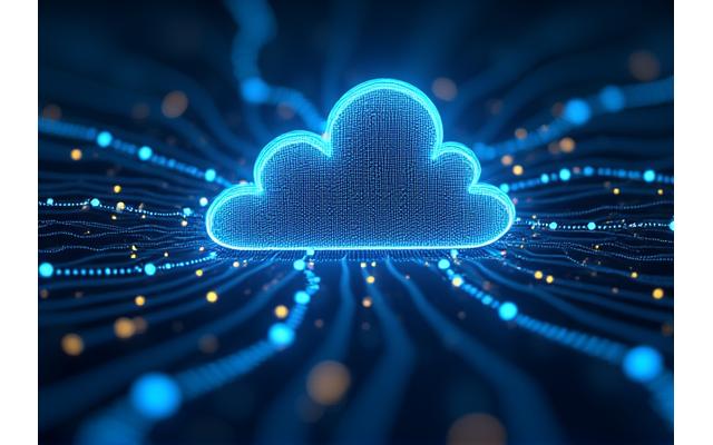 Diagramm einer Cloud-nativen Architektur mit Skalierungssymbolen.