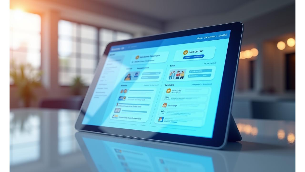 Interaktive Vorschau einer Lernwelle E-Learning Plattform mit Kursübersicht und Lernfortschritt.