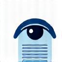 Symbol für ethische Überprüfung: Ein Augen-Symbol über einem Dokument.