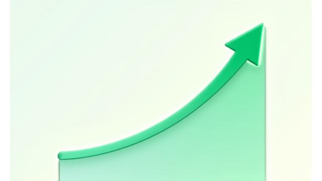Eine grüne Wachstumskurve, die exponentielles Wachstum symbolisiert.