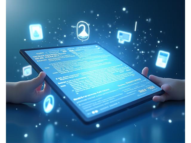 Ein digitales Display zeigt rechtliche Dokumente und Textpassagen, umgeben von Icons, die Transparenz und Rechtssicherheit symbolisieren.
