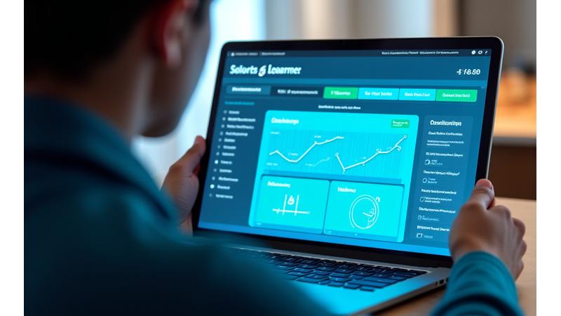 Person, die auf einem interaktiven Dashboard ihren personalisierten Lernpfad einstellt.