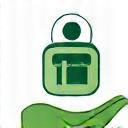 Symbol für Barrierefreiheit: Eine offene Hand hält einen Schlüssel in Form einer Person auf Rollstuhl